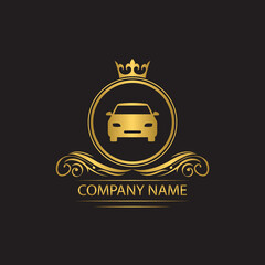 Obraz premium car logo template luxury royal vector company decorative emblem with crown 