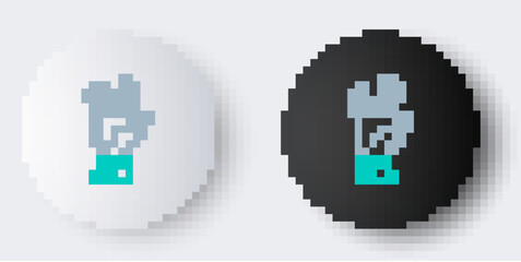 Line Vulcan salute icon isolated on grey background. Hand with vulcan greet. Spock symbol. Colorful outline concept. Vector.