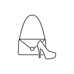woman bag and shoes vector icon fashion icon