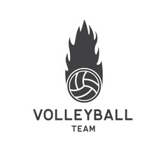 volley ball logo with text space for your slogan tag line, vector illustration