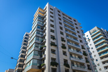 Modern apartment houses in Beirut, capital city of Lebanon