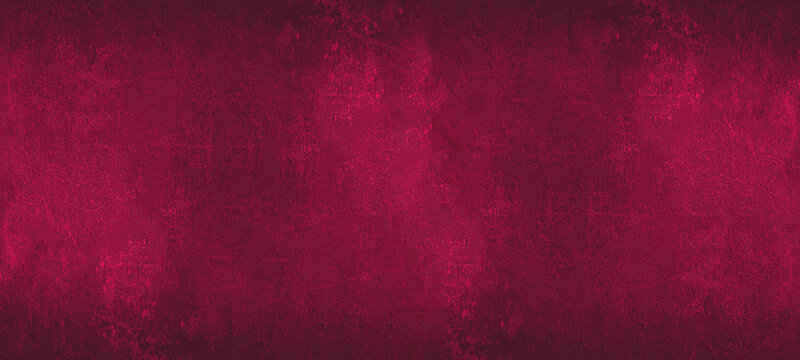 Abstract dirty rustic colorful dark Magenta pink texture background banner panoramic panorama, with black vignette, template, wallpaper