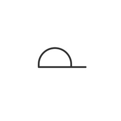 Baseball cap line icon on white background