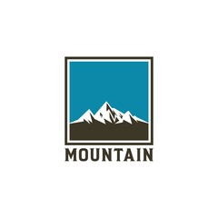logo of a beautiful mountain landscape