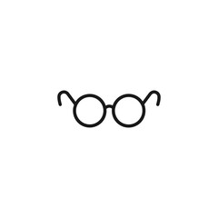 glasses line icon on white background
