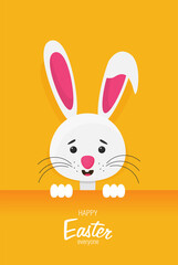 Obraz premium Vector illustration Easter bunny in flat style