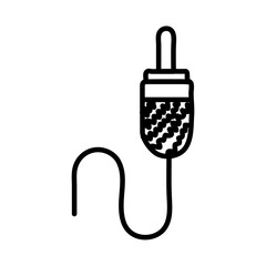 audio plug connection line style icon