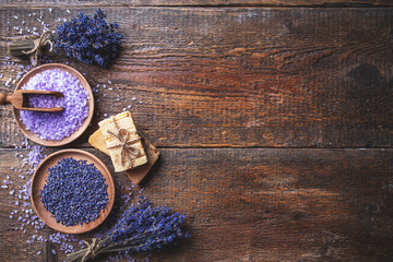 Handmade soap and salt