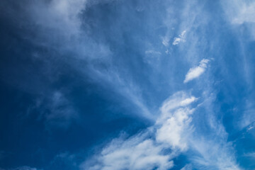 Naklejka na ściany i meble Fantasy white clouds with blue sky background