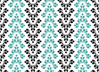Flower geometric pattern. Seamless vector background. Color ornament