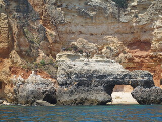 Der wohl schönste Teil des Felsalgarve liegt in der nähe von Lagos Portugal. Bei einer...