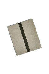 fashion label mockups, Blank tag tied for hang on product for show price or discount isolate on white background with clipping path