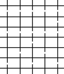 Abstraction, dashed line, squares