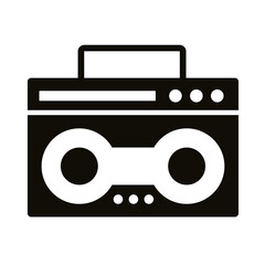 radio music player silhouette style icon