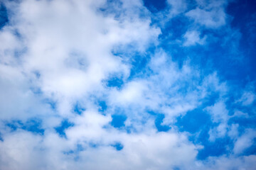 Blue sky with white clouds. Can be used as background.