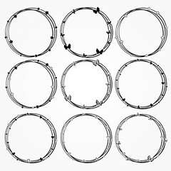 Set of hand-drawn circle frames.
- 363230762