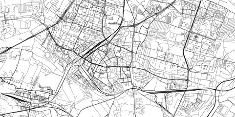 Fototapeta na wymiar Urban vector city map of Sosnowiec, Poland