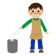 家事をする男性