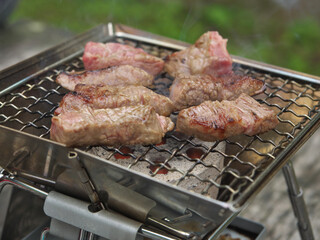 登山で黒毛和牛焼肉（ヒウチ）