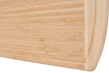 Wooden cutting board on a white background