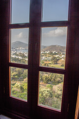 Patmos, Greece | Patmos Country Side through windows
