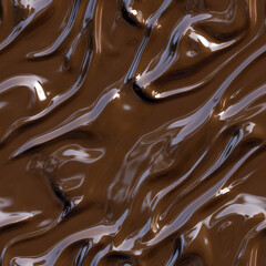 Seamless texture of chocolate. Abstract background of melted chocolate.