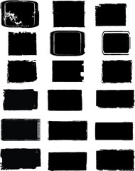 Grunge post Stamps Collection, Circles. Banners, Insignias , Logos, Icons, Labels and Badges Set . vector distress textures.blank shapes.