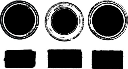 Grunge post Stamps Collection, Circles. Banners, Insignias , Logos, Icons, Labels and Badges Set . vector distress textures.blank shapes.
