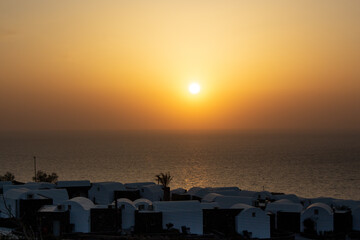 sunset in Santorini