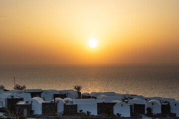 sunset in Santorini