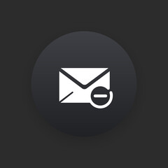 Blocked Email -  Matte Black Web Button