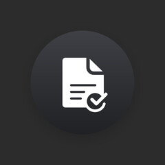 Verfied Document -  Matte Black Web Button