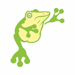 Frog Logo Design Vector Illustration