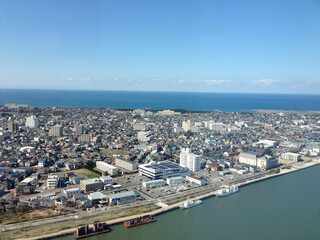 上空から見た街並み