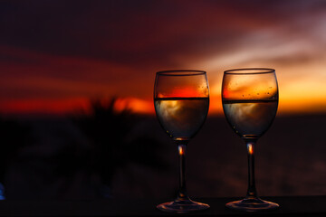 Tropical sunset - Atlantic coast landscape on Tenerife