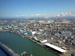上空から見た街並み