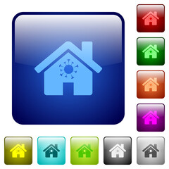 Home quarantine color square buttons