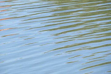 Natural rippled blue water surface texture as a background