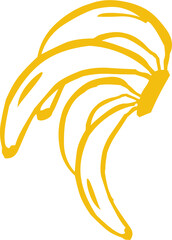 vector illustration of an orange banana