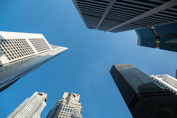 Fototapeta na wymiar skyscrapers in singapore