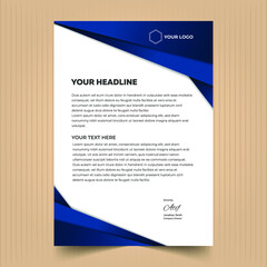 Letterhead design template with modern shapes