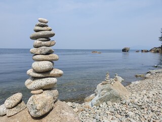 stones on the beach