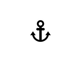 Anchor vector flat icon. Isolated ship anchor illustration