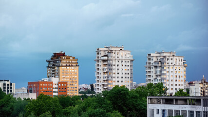 Residential buildings in Chisinau, Moldova