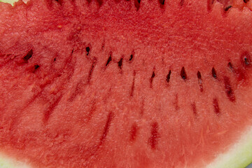 sliced watermelon with bones closeup. summer background