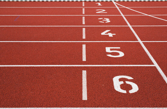 Close-up Of Numbers On Sports Track