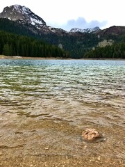transparent lake in the mountains in Montenegro