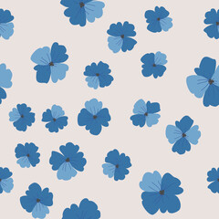 Amazing seamless floral pattern with bright colorful small flowers. Folk style millefleurs. Plant background for textile, wallpaper, pattern fills, covers, surface, print, wrap, scrapbooking,decoupage