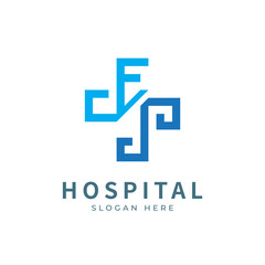 Health logo with initial letter ES, S E, E A logo designs concept. Medical health-care logo designs template.