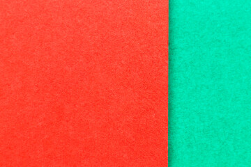 Fototapeta premium Abstract red and green color paper textured background with copy space for design and decoration